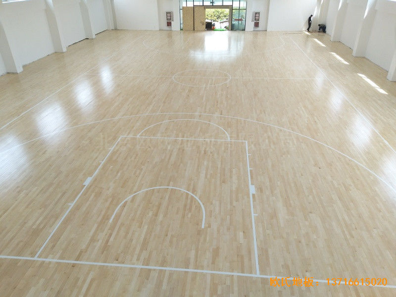 南京浦口黨?；@球館體育地板施工案例5