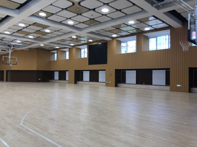 北京昌平新東方外國語學校體育館木地板施工案例
